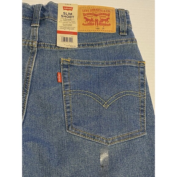 Lot 2 NWT YOUTH KIDS BOYS LEVI'S SLIM SHORTS DRY STRETCH PERFORMANCE SZ 16 (28) - Picture 16 of 16
